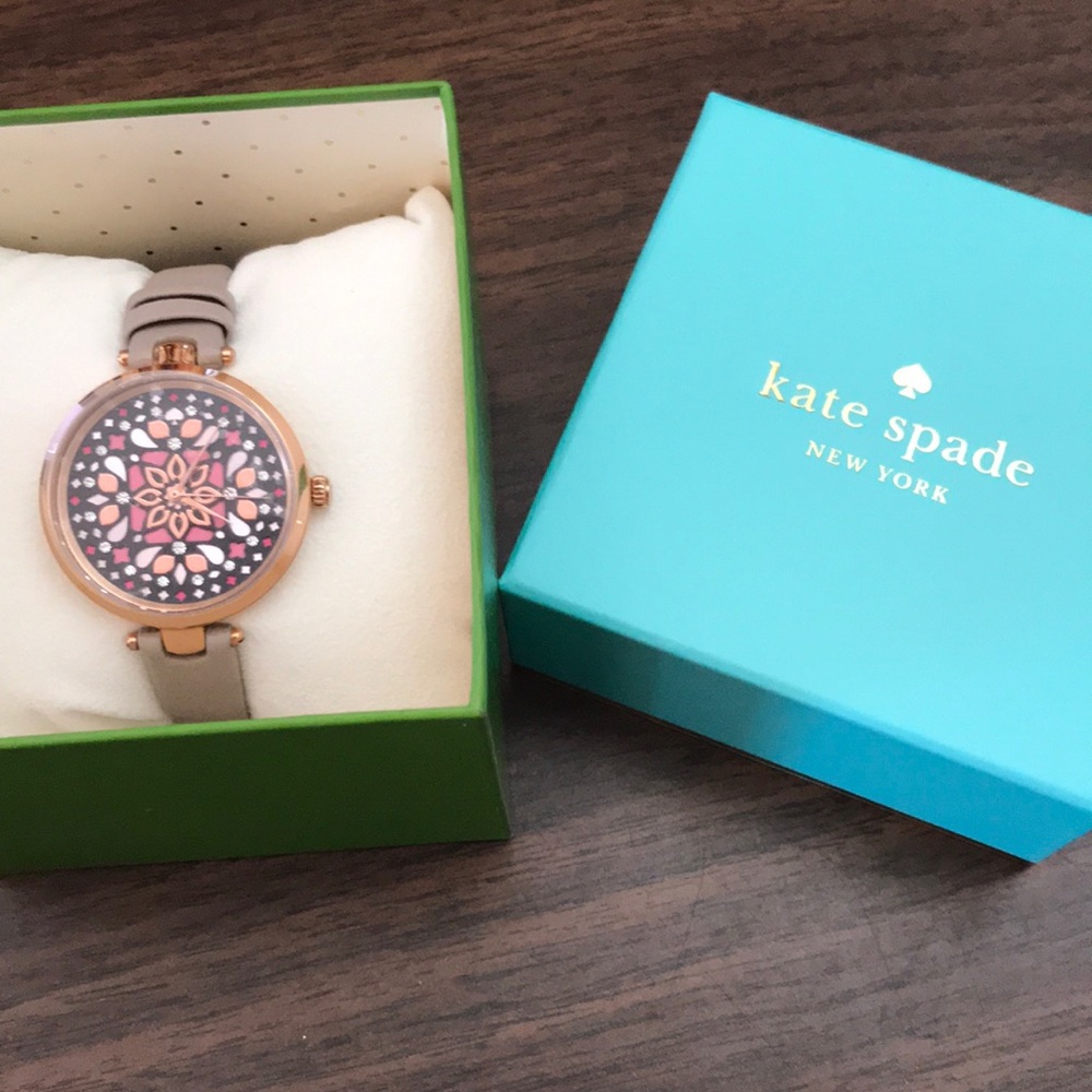 Kate Spade Black & Beige Holland watch, NEW in box